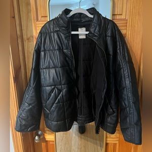 We the Free faux leather oversized jacket size Medium